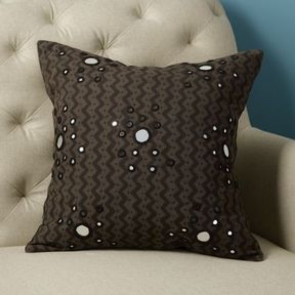 West Elm Mirror Pillwest elm Sandhur Mirror Burst Pillow Covow Cover with Insert - Picture 1 of 12